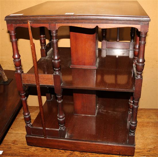 Mahogany revolving bookcase